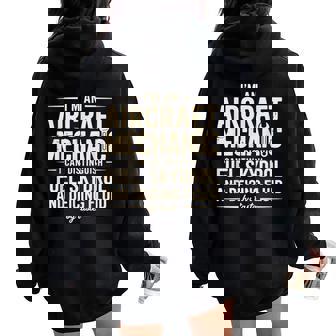 Aircraft Mechanic Art For Men Women Aviation Maintenance Women Oversized Hoodie Back Print | Mazezy