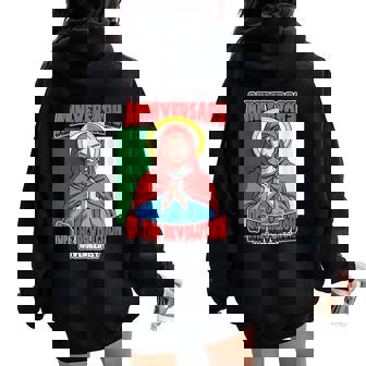 Anniversary Of Revolution November 1st The Algerian Honor Women Oversized Hoodie Back Print | Mazezy