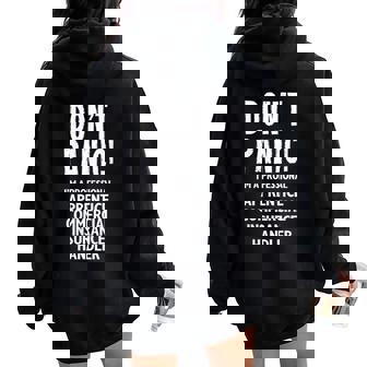 Apprentice Commercial Insurance Handler Women Oversized Hoodie Back Print | Mazezy