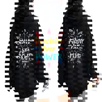 Archery Quote Power Women Oversized Hoodie Back Print | Mazezy