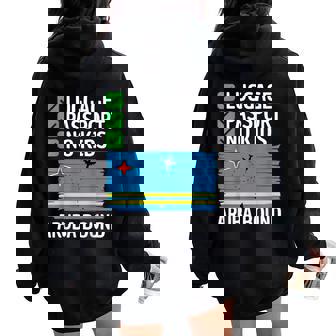 Aruba Travel Vacation Outfit Caribbean Trip Aruba Women Oversized Hoodie Back Print - Thegiftio