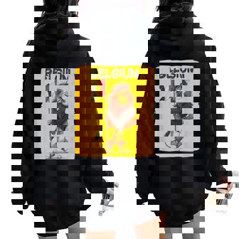 Awesome Belgium Lion Costume For Boys And Girls Women Oversized Hoodie Back Print | Mazezy