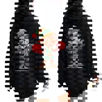 Awesome Elf Costume With Boxing Gloves For Elves Women Oversized Hoodie Back Print | Mazezy