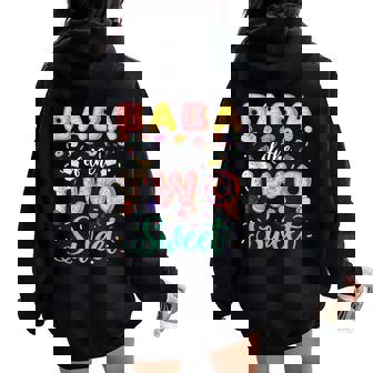 Baba Of The Two Sweet Birthday Girl Donut Lover Tank Top Women Oversized Hoodie Back Print | Mazezy