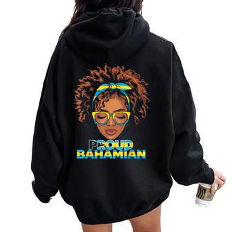 Bahamas Vacation Proud Bahamian Girl Pride Women Bahamas Women Oversized Hoodie Back Print | Mazezy