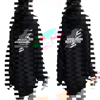 Bangladesh United Kingdom Flag Pride Heritage Fans Women Oversized Hoodie Back Print | Mazezy