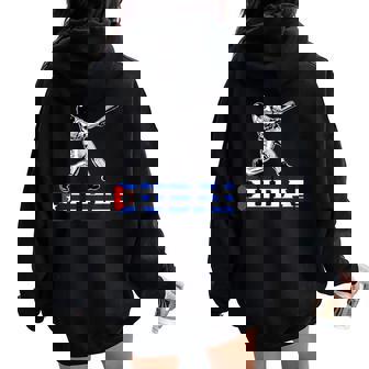 Baseball Cuba Women Oversized Hoodie Back Print | Mazezy