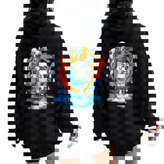 Baseball Drip Team For Boys And Girls Ice Cream Cool Women Oversized Hoodie Back Print | Mazezy