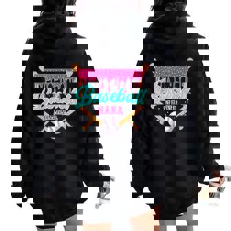 Baseball Nana Ice Cream Drip Softball Player Family Women Oversized Hoodie Back Print | Mazezy