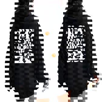 In My Basketball Era Cute Groovy Basketball Girls Kids Women Women Oversized Hoodie Back Print | Mazezy