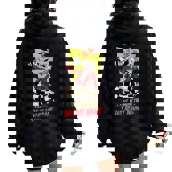 Beetle Juice I Love When You Say My Name Women Oversized Hoodie Back Print | Mazezy