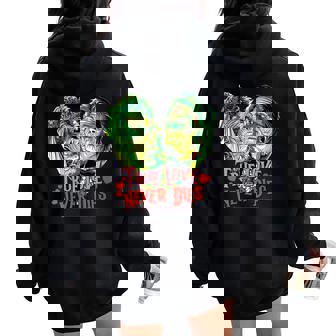 Beetle Juice True Love Never Dies Women Oversized Hoodie Back Print | Mazezy