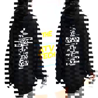 Best ATV Technician Job Occupation Quad Women Oversized Hoodie Back Print | Mazezy