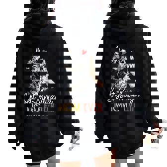 Bestchnauzer Mom Ever Dog Mama 母の日 レディース オーバーサイズ パーカー バックプリント - Kawaiitshirt