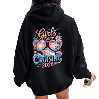 Besties Cruise Trip 2026 Nautical Vibes Girls Women Oversized Hoodie Back Print - Thegiftio UK