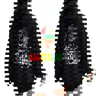 Big Sagittarius Energy Women Afro Girls Astrology Women Oversized Hoodie Back Print | Mazezy