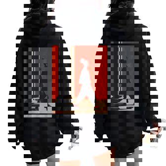 Black Girl Walking Afro Style Sneaker Fashion Women Oversized Hoodie Back Print | Seseable FR