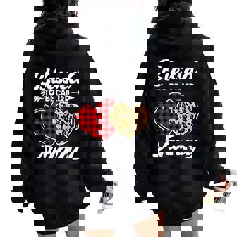 Blessed To Be Called Nanny Mother's Day Women Oversized Hoodie Back Print | Mazezy