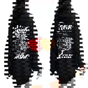 Blessed To Be Called Nonna Mother's Day Women Oversized Hoodie Back Print | Mazezy