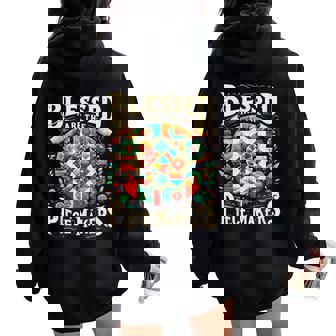 Blessed Are The Piece Makers Quilting For Girls Sewing Women Oversized Hoodie Back Print - Thegiftio