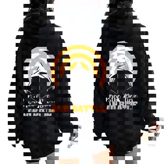 Breathe Believe And Battle Women Oversized Hoodie Back Print | Mazezy