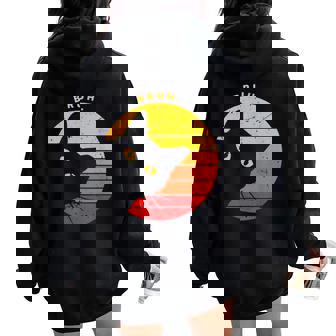 Bruh Sarcastic Cat Kitten Meme Lover Women Oversized Hoodie Back Print | Mazezy