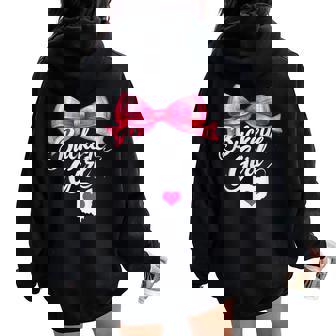 Buckeye Girl Ohio Home Heart State Pink Kids Girls Women Oversized Hoodie Back Print | Mazezy