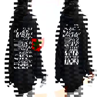 Buckeye Girl Could Be Quieter Ohio Cute State Quote Women Oversized Hoodie Back Print | Mazezy