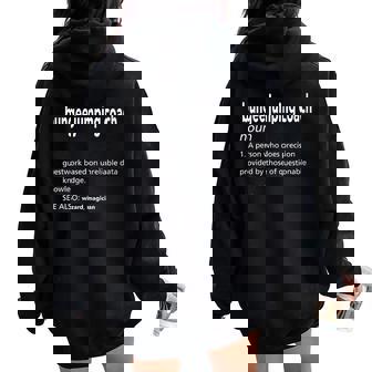 Bungee Jumping Coach Definition Bungee Jump Humor Women Oversized Hoodie Back Print | Mazezy