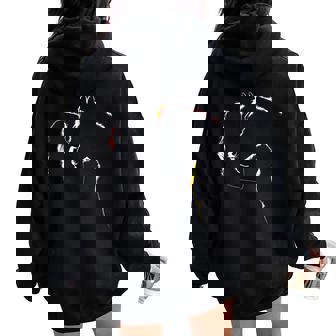 Camisa De Caballo Para Regalos Relacionados Con Laaquera Women Oversized Hoodie Back Print - Regaloses