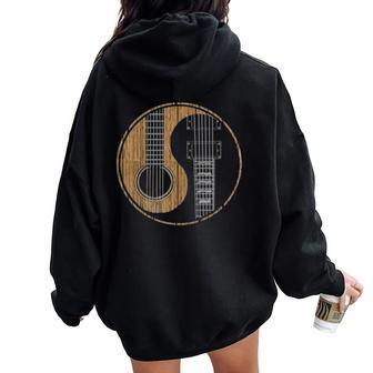 Camisa De Guitarra Para Hombre Guitarra Para Guitarra Para Niños Manga Larga Women Oversized Hoodie Back Print - Regaloses
