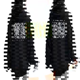 Camouflage Old Camo Bow Mama Coquette Floral Hunting Women Women Oversized Hoodie Back Print | Mazezy