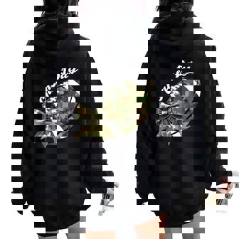 Camouflage Old Game Day Camo Football Seasons Girls Women Oversized Hoodie Back Print | Mazezy