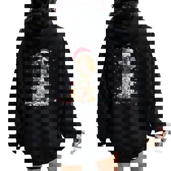 Cane Di Natale Cockerpaniel Babbo Natale Donne Uomini Bambini Felpa con cappuccio oversize da donna con stampa posteriore - Novitaregali