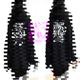 Can’t Hear You I’m Listening To Kpop Korean Fangirl Fanboy Women Oversized Hoodie Back Print | Mazezy