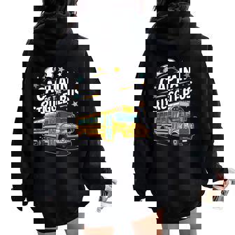 Captain Of The Struggle Bus Saying Retro Gag Women Men Women Oversized Hoodie Back Print | Mazezy