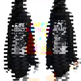 Capybara Lovers Cappy Birthday Girl Boy Happy Birthday Party Women Oversized Hoodie Back Print | Seseable FR