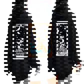 Carte De Tarot Gecko À Crête Lune Pour Hommes S Enfants Amoureux Des Reptiles Sweat à capuche oversize pour femme avec imprimé dans le dos - Cadeauxyz