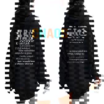 Chaos Coordinator Teacher Coworker Boss Appreciation Women Oversized Hoodie Back Print | Mazezy