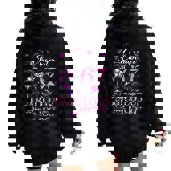 Chapter 67 Fabulous Est 1959 67Th Birthday Queen Diamond Women Oversized Hoodie Back Print | Mazezy