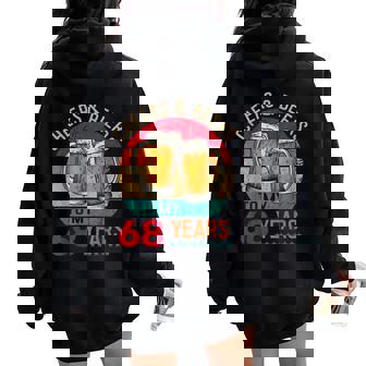 Cheers & Beers To 68 Years 68 Birthday 68Th Bday Men レディース オーバーサイズ パーカー バックプリント - Kawaiitshirt