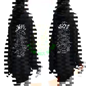 Chemistry It's Like Magic But Real Distressed Women Oversized Hoodie Back Print | Mazezy