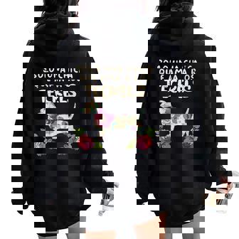 Chica Amor Teckel Perro Floral Lindo Dachshund Regalo Cuello Women Oversized Hoodie Back Print - Regaloses