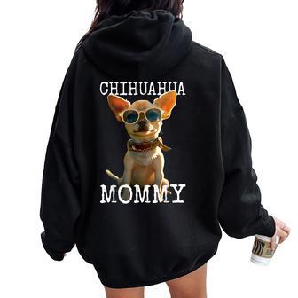 Chihuahua Mommy チワワ ママ ママ 母の日 ママ おもしろ チワワ レディース オーバーサイズ パーカー バックプリント - Kawaiitshirt