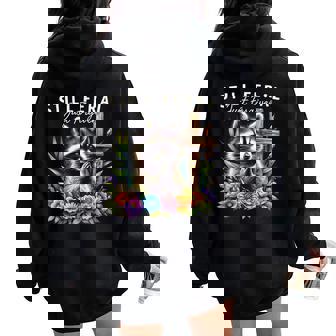 Christian Raccoon Faith Still Feral Just Forgiven Women Oversized Hoodie Back Print | Seseable FR