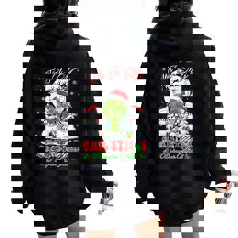 My Christmas Pajamas Shirt Santa Broccoli Snowmen Vegetarian Women Oversized Hoodie Back Print | Mazezy