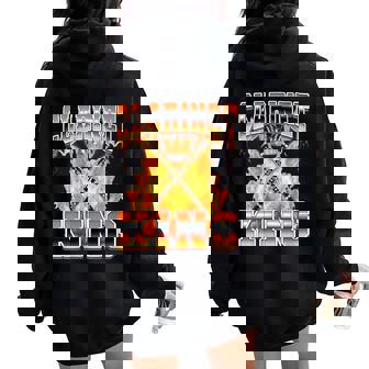 Clarinet King Instrument Clarinet Player Clarinetist 90s Women Oversized Hoodie Back Print | Mazezy