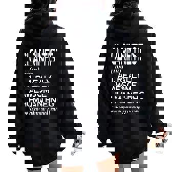 Clarinetist Definition Marching Band Orchestra Women Oversized Hoodie Back Print | Mazezy