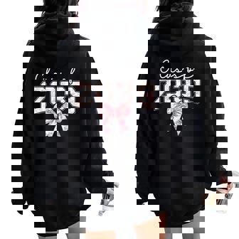 Class Of 2039 Grad Preppy Coquette Bow Girly Girl Kid Floral Women Oversized Hoodie Back Print | Mazezy