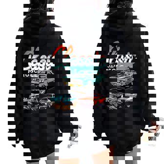 Classic Muscle Cars Retro American Vintage Car Guy Women Women Oversized Hoodie Back Print | Seseable UK